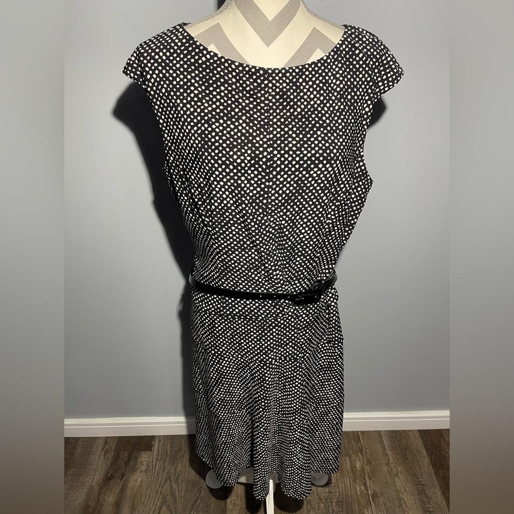 Chaps Black and White Mini Dress